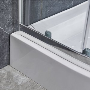 Bagno con doccia in vetro bianco per uso domestico - Product Image 5