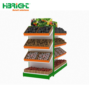 Présentoir de légumes et fruits à plusieurs niveaux réfrigérateur vertical <span class=keywords><strong>vitrine</strong></span> de légumes pour supermarché - Product Image 6