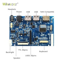 Carte de contrôle LCD avec prise en charge Wi-Fi sans fil, transmission par câble USB, compatible Android et iOS, carte pilote d'affichage