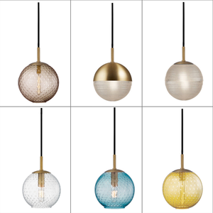 Nordic Living Room and Dining Room <strong>Lamps</strong> and Lanterns Modern Simple <strong>Copper</strong> Blue Colorful Chandelier Bedroom Bedside bar Light - Product Image 3