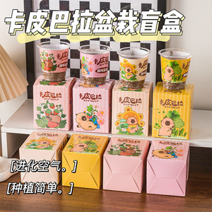 Caja Sorpresa de Planta en Maceta de Capibara, Bonsái Pequeño para Interiores, Juguete de Exploración de la Naturaleza para Niños, Decoración para Dormitorio - Product Image 1