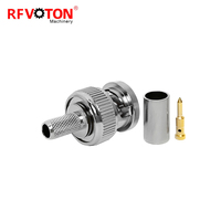 Connecteur mâle BNC en laiton d'approvisionnement d'usine pour RG58 LMR195 LMR200 RG303 RG223 RG400 RG142 câble connecteurs coaxiaux coaxiaux RF