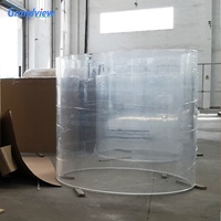 Aquarium rond en acrylique personnalisé, grand cylindre transparent, grand diamètre, tuyau en plastique transparent, tube en acrylique coulé