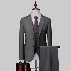 Hommes 3 pièces hommes Slim affaires costumes décontractés robe <span class=keywords><strong>trois</strong></span> pièces ensemble veste pantalon <span class=keywords><strong>gilet</strong></span>/homme mariage marié Blazer manteau pantalon - Product Image 5