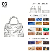 Sac à épaule femme cuir de crocodile exotique authentique haute qualité logo personnalisé vente en gros
