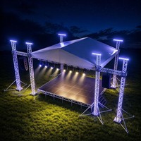 Alliage d'aluminium haute résistance pour auvent de système 290 x 290 mm, présentoir événementiel modulaire pour concerts, capacité de charge 500 kg, tout usage