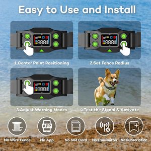 Collier Électrique Sans Fil Auotac GPS pour Chien, Clôture Virtuelle Rechargeable, Portée 25-999 Yards, Étanche IPX7, pour Chiens de Taille Moyenne à Grande - Product Image 5