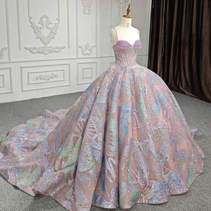 Robes de soirée sans bretelles en perles pour femmes, pour fête de 15 ans, Vestidos De Fiesta Largos Elegantes Y Talla Plus Jancember 6600-1 - Product Image 3