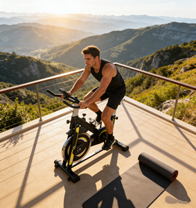 Equipo de Gimnasio, Bicicleta Ergométrica de Spinning con Rueda de Inercia de 13 kg, Bicicleta de Spinning WCT ODIN ZAS para Gimnasio - Product Image 4