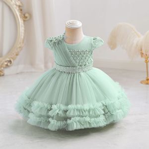 Neue Mädchen-Babykleidung für Einjährige Geburtstagsfeier Taufe Kindergarten Schönheitsauswahl Baby-Mädchen-Kleid Christ - Product Image 6