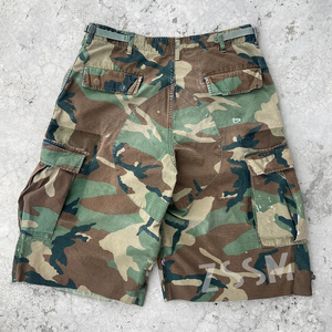 Shorts cargo camouflage vintage déchirés pour hommes, avec logo personnalisé, imprimé numérique intégral, motif chasse et lettres, style <span class=keywords><strong>Bermuda</strong></span> - Product Image 2
