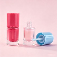 Gloss à lèvres scintillant, rouge à lèvres liquide, flacon rond, capuchon cannelé, applicateur Doe Foot, KJ-D319, maquillage, cosmétiques, teinte or rose bleu