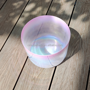 Q're จิตวิญญาณชามคริสตัลใสสำหรับร้องเพลงชุดชามคริสตัลควอตซ์ใสรูปพีชน่ารักเสียงปานกลาง - Product Image 4