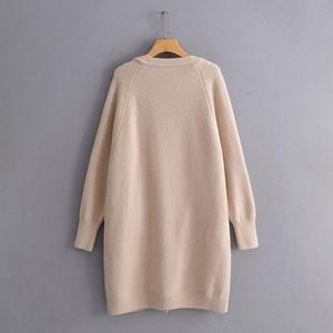 Cardigan in Maglia Oversize da Donna Stile Languido Tinta Unita, Caldo e Casual per Autunno Inverno - Giacca Lunga - Product Image 6
