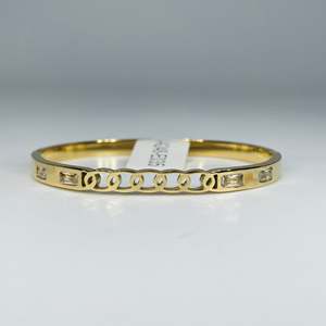 Pulsera de Cristal, Acero Inoxidable 316L, Chapado en Oro PVD, Joyería Sostenible y Resistente para Mujer - Product Image 1