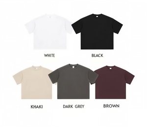 T-shirt personnalisé 230G Boxy, vente en gros, décontracté, 100% coton, nouvelle arrivée, uni, multicolores, pour homme. - Product Image 2