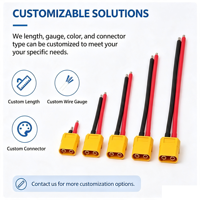 Câbles de haute performance 600V avec connecteurs XT60 XT90, gaine en silicone PBT IP66, conducteurs en cuivre étamé à 2 fils