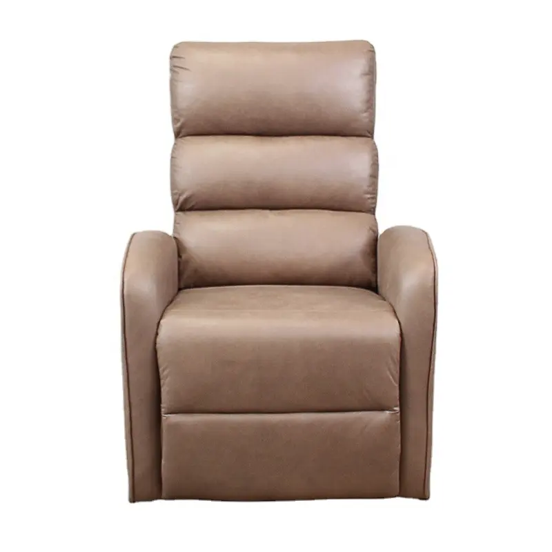 Modernes minimalistisches braunes PU-Leder-Einzelgänger-Sitzen und Liegen mit elektrischem Heben Älter-Lounge-Stuhl-Sofa