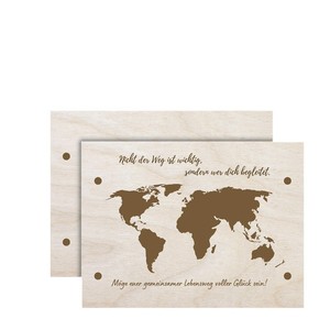 Carte du monde personnalisée Carte du monde colorée Emballage cadeau en bois argent pour anniversaire voyage mariage argent cadeau Carte du monde - Product Image 1