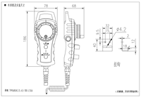 Encodeur linéaire manuel CNC JSTM1680 pour applications de capteur de position à longue portée 25-100PPR Générateur d'impulsions manuel MPG