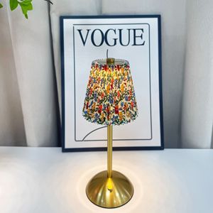 Cross-border minimalist style metal cloth shade lamp <b>LED</b> touch dimming creative hotel bedroom <b>bedside</b> decorative <b>table</b> lamp - Product Image 1