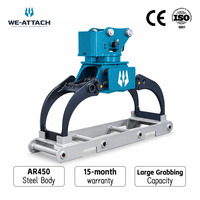 We-Attach WGL03P Mini pelle hydraulique rotative avec grappin à bois pour excavateur de 5 à 10 tonnes