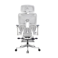 Chaise de bureau ergonomique moderne réglable avec base pivotante en nylon et hauteur ajustable pour bureau à domicile et chambre