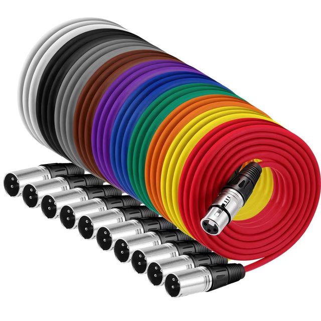 Professional Coaxial XLR Cable Male Female Extension Cable PVC Oxygen-Free Copper Conductor Gold Plated Connectors for