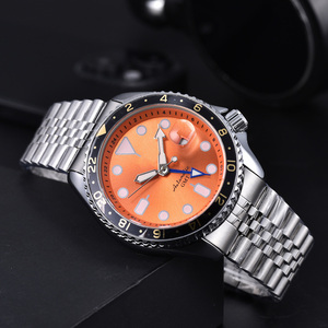 Reloj Mecánico de Buceo para Hombre de 41 mm con Esfera Naranja Clásica, Movimiento Automático, Reloj de Pulsera Deportivo de Lujo Resistente al Agua - Product Image 1