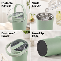 Bouteille d'eau isotherme en acier inoxydable pour le sport, avec paille, 16 oz, anti-fuite, design ergonomique, réutilisable, compatible lave-vaisselle