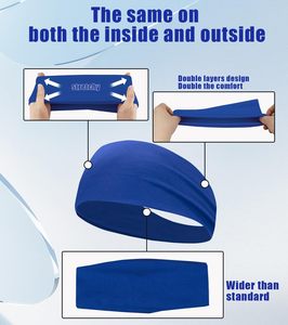 Bandeaux de <span class=keywords><strong>sport</strong></span> épais et élastiques pour hommes pour l'entraînement, la course à pied et le yoga Bandeaux d'absorption de la sueur - Product Image 6