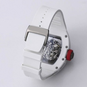 Reloj Deportivo Super RM 055 con Esfera de Fibra de Carbono, Doble Tourbillon Mecánico, Alarma, Correa de Caucho y Reserva de Energía - Product Image 6