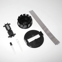 Détecteur de fumée miniature LS-510-3 noir avec LED et puce de capteur