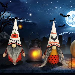 Muñeco de Peluche de Gnomo sin Rostro de Halloween, Figura de Rodolfo con Patrón de Calabaza y Murciélago, Adorno Decorativo para Mesa de Hogar y Fiestas - Product Image 4