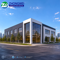 Edificio de Oficinas Prefabricado de Acero Galvanizado Ligero, Diseño AutoCAD, Soldadura, Corte y Doblado, Mejores Ventas en China