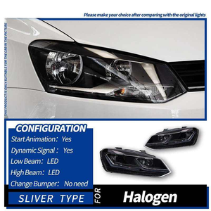 AURON 2011-2018 VW Polo Lámpara Delantera LED Luz Baja Retrofit/Actualización Nueva 12V 36W 6000 lm 6000K Luz de Ajuste Universal - Product Image 5