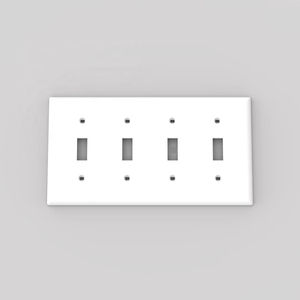 <span class=keywords><strong>แผ่น</strong></span>ปิดสวิตช์และเต้ารับติด<span class=keywords><strong>ผนัง</strong></span>แบบสวยงาม 4 ช่อง ยี่ห้อ BAREP <span class=keywords><strong>ราคา</strong></span>ดี ได้รับมาตรฐาน UL ผลิต<span class=keywords><strong>จ</strong></span>ากพลาสติก PC สำหรับใช้ในบ้าน - Product Image 1