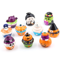 Nouvelle série Halloween transfrontalière : Jouets fantômes amusants en PU à rebond lent, à presser, pour la décompression, ornements, vente en gros