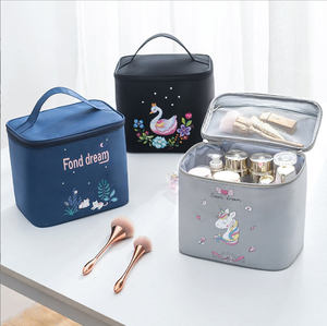 Nouveau Style <span class=keywords><strong>licorne</strong></span> sac de <span class=keywords><strong>maquillage</strong></span> plus grande capacité pliable Portable voyage cosmétiques trousse de toilette - Product Image 5
