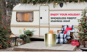 Muebles de jardín Auplex, horno de fuego, pozo de fuego con hogueras de carbón, estufa de chimenea de acero inoxidable individual - Product Image 5