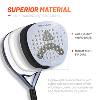 CASTON SPORTS Raqueta de Pádel Personalizada para Niños, de Fibra de Carbono, Superficie 3D