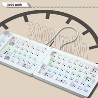 GMK70 Clavier de jeu ergonomique sans fil à chaud 3 modes RGB Type fendu Clavier de jeu mécanique personnalisé Kit Barebone