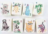 Jeu de Mahjong en Acrylique Gravé « American Mother Nature » – Jeu de Société de Casino pour Adultes – Tuiles de Mahjong