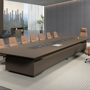 Mobilier de bureau pour salle de conférence personnalisé 8 10 12 14 16 personnes Grande table de conférence rectangulaire pour réunion - Product Image 3