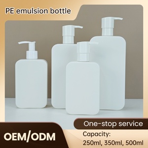 Cosmetic <b>Plastic</b> Lotion Pump <b>Bottle</b> Square <b>Empty</b> Shampoo <b>Plastic</b> <b>Bottle</b> 250ml 350ml 500ml Facial Cleanser <b>Plastic</b> Pump <b>Bottle</b> - Product Image 1