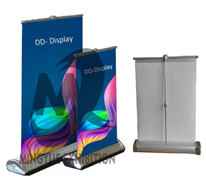 Tùy chỉnh mini có thể thu vào cuộn lên biểu ngữ xách tay khung nhôm pop-up triển lãm thương mại con lăn biểu ngữ Stand-Up định dạng - Product Image 1