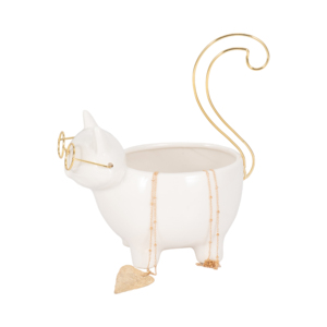 Vassoio Portagioie in Ceramica a Forma di Gattino per Arredamento Casa, Tavolino da Caffè, Comodino, Bagno, Vanità Decorativa - Product Image 2