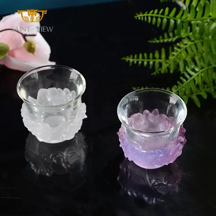 SAINT-VIEW 2022 Orchid Flower Series Cawa EID omaggi Set di tazze da caffè arabe