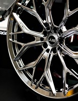 JJSEES Jantes en alliage forgé polies sur mesure, multi-rayons en Y, 18-22 pouces, 5x112 5x114.3 5x120 PCD, compatibles BMW Audi Tesla Porsche SUV