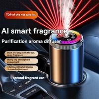 Rafraîchisseur d'air pour voiture intelligent Diffuseur d'arômes rechargeable 5 niveaux de diffuseur intelligent réglable Lumière de ramassage Ciel étoilé Sommet